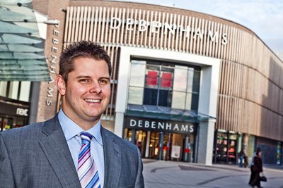 The new Debenhams manager at Eagles Meadow, Wrexham Rob Mannix