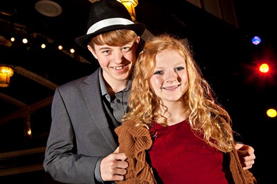 Dominic Melluish and Abigail Sherratt, stars of Bugsy Malone at the Stiwt Theatre in Rhos