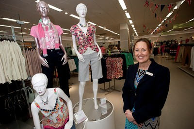 EAGLES MEADOW MARKS & SPENCERS New Manager Carole Rigby.