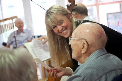 PENDINE PARK Fragrance Therapy session in conjunction with the final Halle orchestra workshop at Bodlondeb . Pictured is Creative Perfumer Kate Williams.