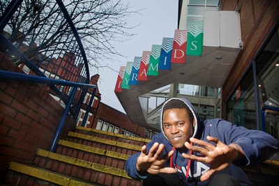 Andy Sibanda who works at Burger King in the Pyramids is an aspiring rapper/ music producer who is in a dance and rap group which performs for some of the big names in UK hip hop. Pictured is Andy Sibanda.