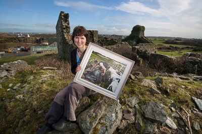 Anglesey Arts Forum. Pictured is Artsit Anwen Roberts from Trearddur Bay with some of her work.