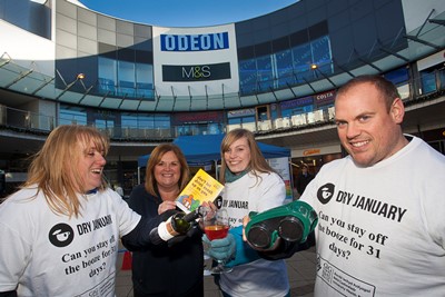 Choose Well Winter Campaign at Eagles Meadow Wrexham . Pictured are Sarah Paice, Liz Painter, Claire Woodcock and James Duckers.