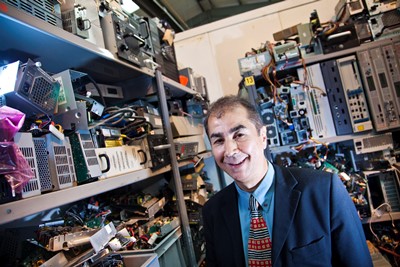 Comtek's CEO, Askar Sheibani at his base on Deeside Industrial Park. For Profile magazine