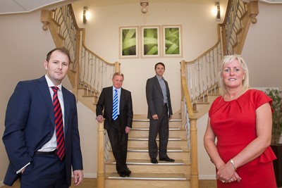 GREEN THUMB ST ASAPH NEW BOARD MEMBERS. Pictured (front L/R) is Andrew Evans and Lesley Booth with Dave Griffiths and Steven Waring.